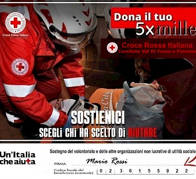 5xmille al Comitato CRI Val di Fassa e Fiemme